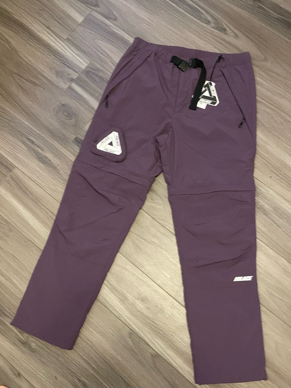 PALACE Purple Zip-Off Jogger Pants